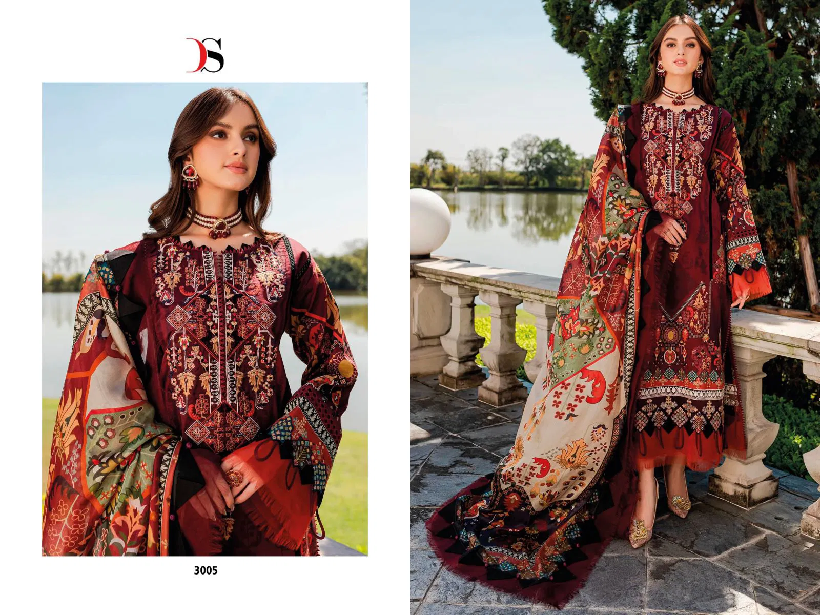 Deepsy Firdous Solitaire 3 Wholesale Cotton Pakistani Suits
